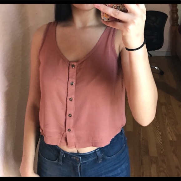 Mauve Button Down Top - Picture 2 of 4